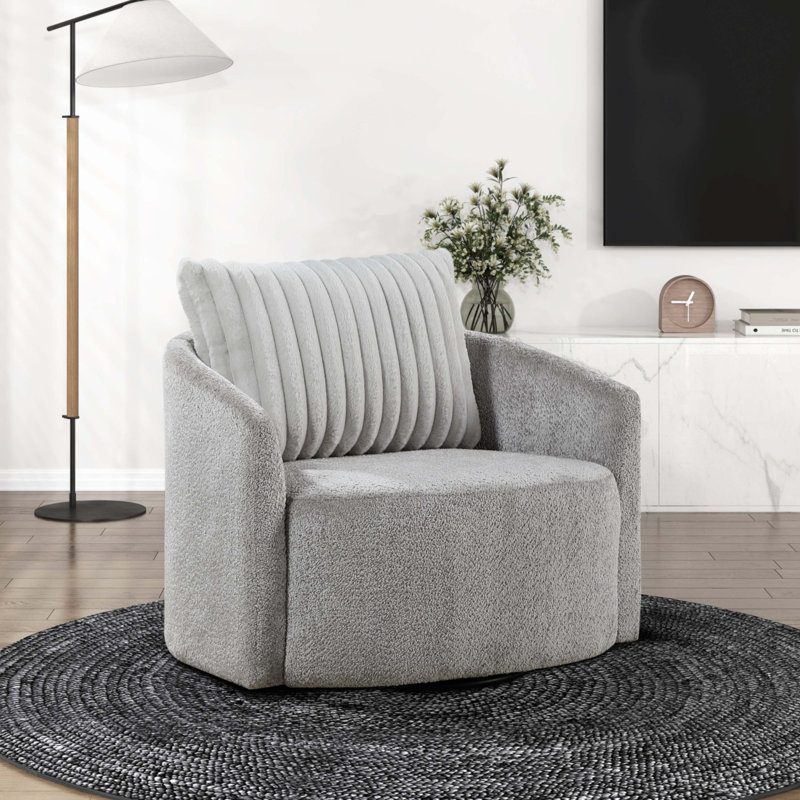 Fauteuil d'appoint pivotant en chenille 40,5 po Madera