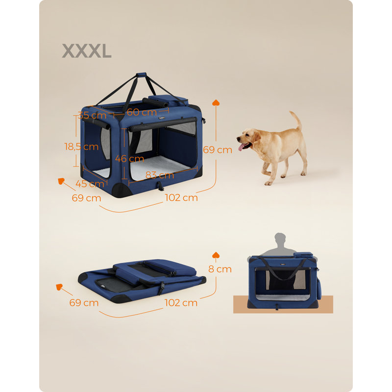 102x69x69cm Vehicle Travel Carrier, 69cm H x 102cm W x 69cm D, Black