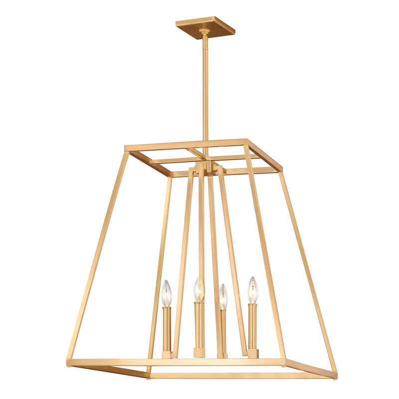 Conant 4 - Light Pendant, Gilded Satin Brass, 19" H x 18" W x 18" D