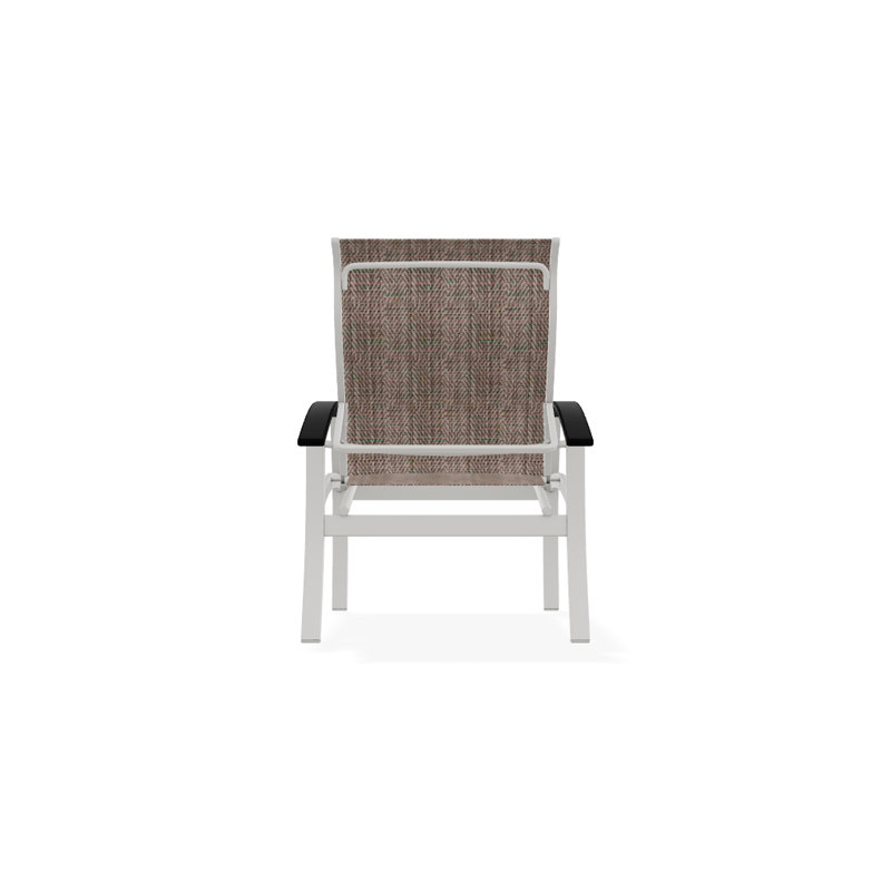 Chaise de patio Askar, Noir, Taupe Harper Sunbrella®, Neige texturée