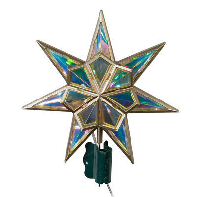 Iridescent Star Lighted Window Décor