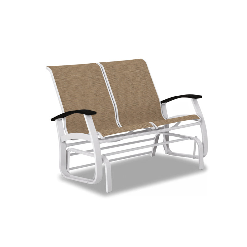 Belle Isle Outdoor Glider, Black P70, Gloss White, Mavi