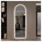 65" x 21" Symmetrical Arch LED Full Length Wall Mirror, Dimmable 3-Color Lighted Mirror with Frosted Border