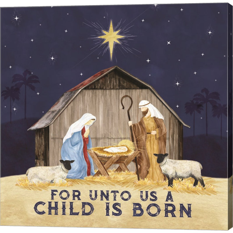 «Come Let Us Adore him V-Unto Us» par Tara Reed, art mural sur toile