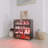 4 Layers Black Shoe Cabinet With Glass Door And Glass Layer Shoes Display Cabinet With LED Light Bluetooth Control