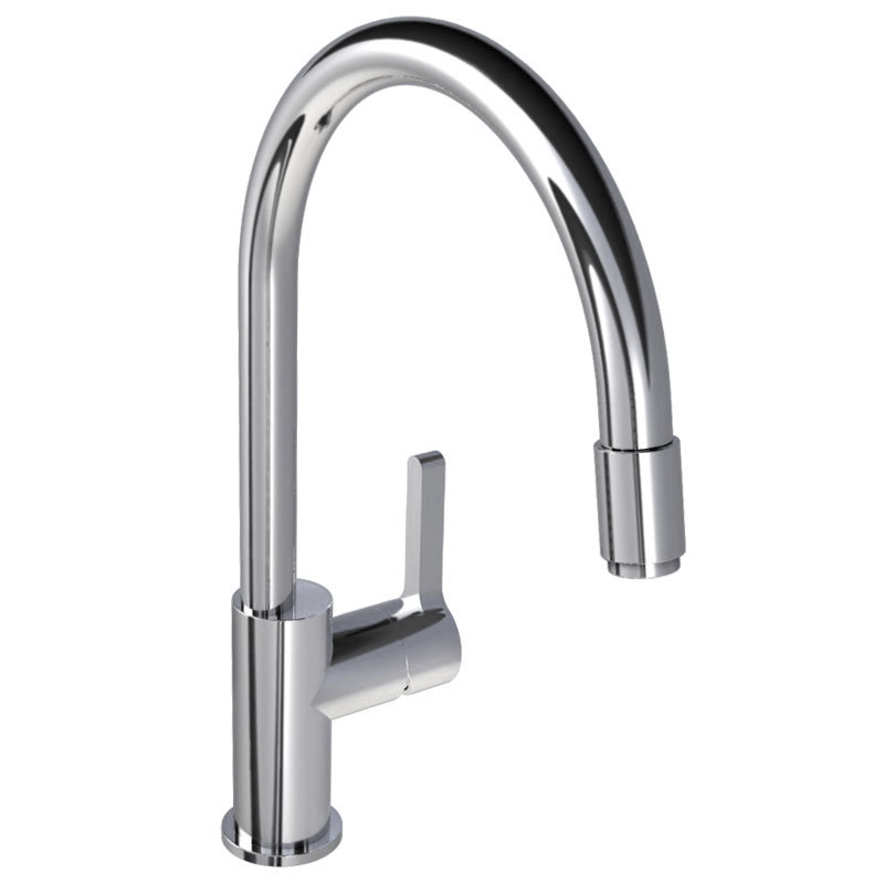 Lefroy Brooks Kafka Pull Out Kitchen Faucet, Brushed Nickel