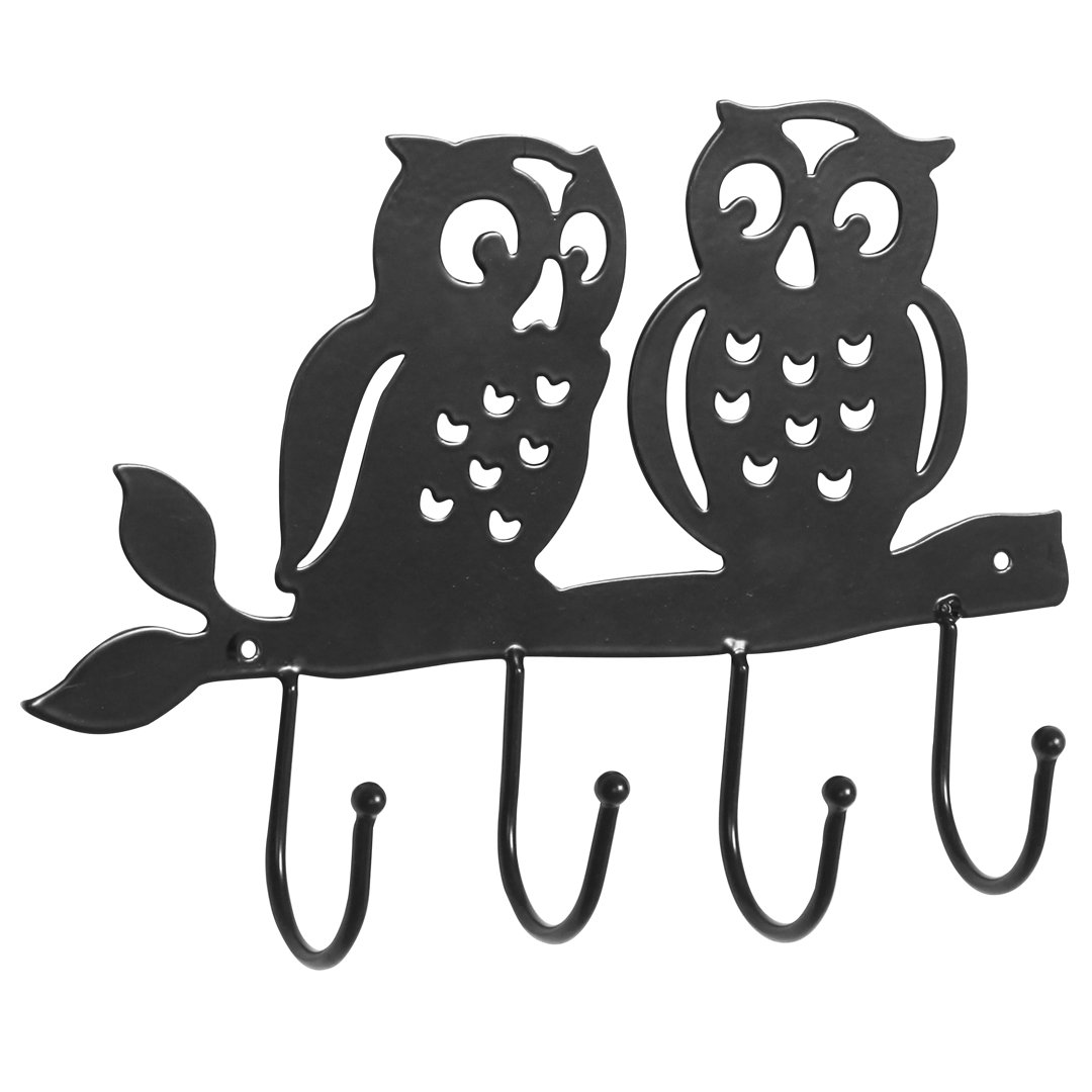 Clapham Metal Wall Organizer with Key Hooks Millwood Pines