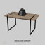 Ensemble de table de salle à manger rectangulaire en bois aggloméré 59 pouces et chaises en suède de style industriel moderne avec base en métal, parfait pour les cuisines et les salles à manger contemporaines-271484647-271484640