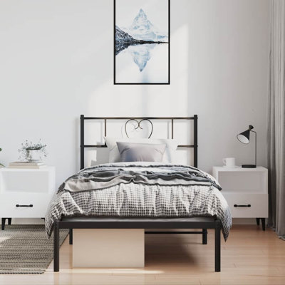 Metal Bed Frame Without Mattress With Headboard