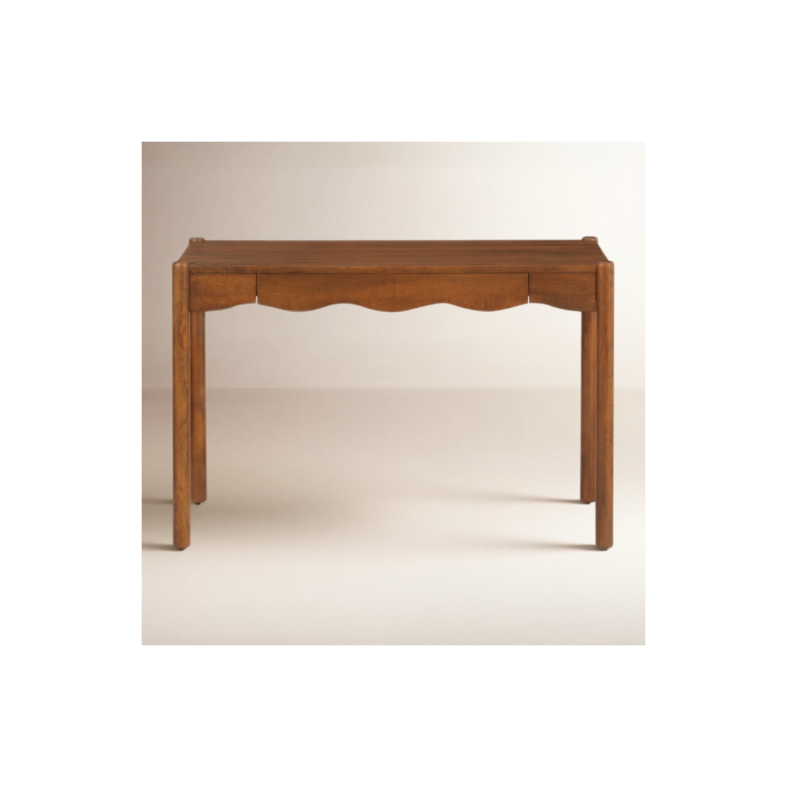 Jacksonburg Solid Wood Writing Desk with Storage Drawer, Walnut