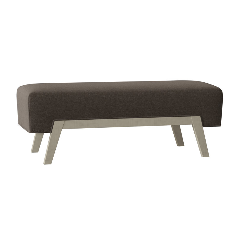 Banc rembourré lorain, Gris anthracite 9508, Chêne français