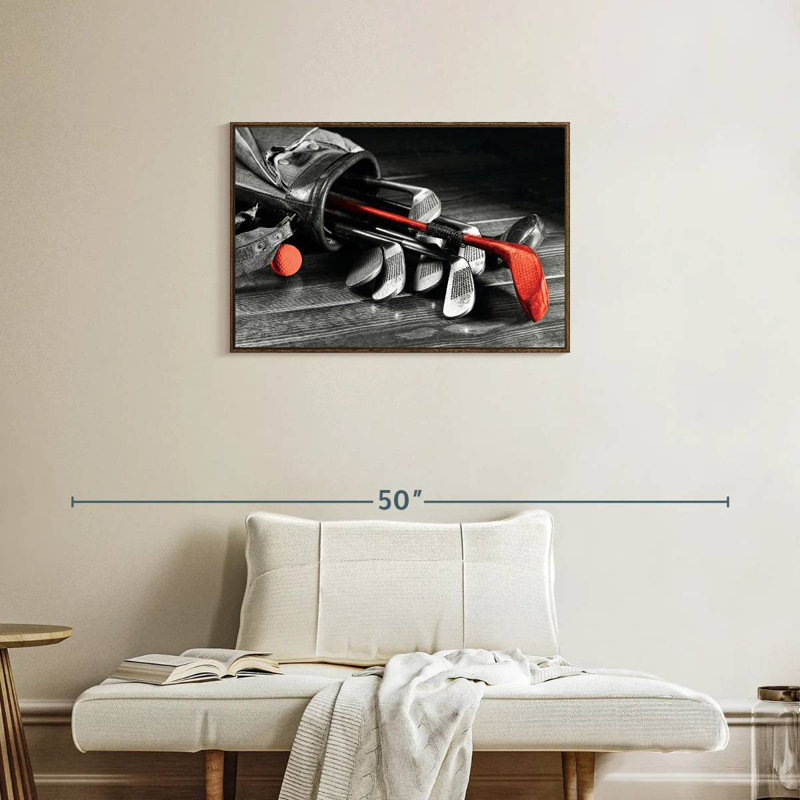 Équipement de golf, Cadre flottant en noyer, 31 po x 21 po