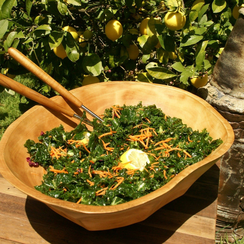 Grand bol courbé en bois de manguier