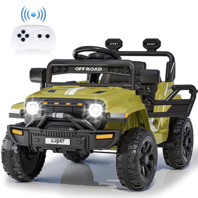 12 Volt Ride On Toys With Remote Control, Electric Cars, Ride On Cars With Safety Belts, Built-In Music, Bright Led Headlights