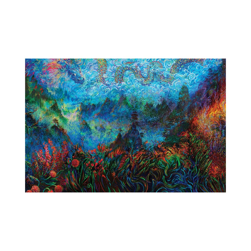 Stormy Splendor Dragon Ember by Iris Scott - Painting on Canvas, Wrapped Canvas, 101.6 cm H x 66.04 cm W x 1.91 cm D