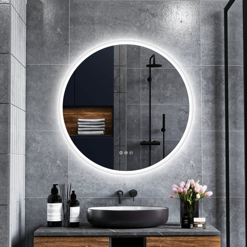 Miroir de salle de bain Epperly, 27,5 po x 27,5 po