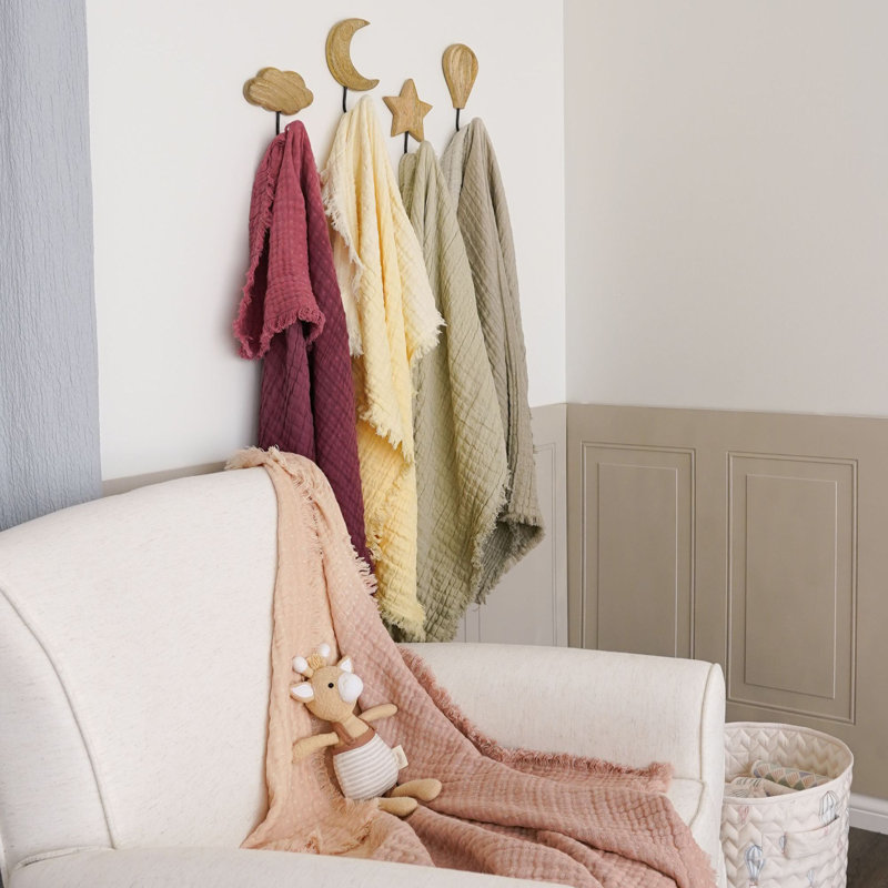 Blush Ombre Muslin Blanket, Green