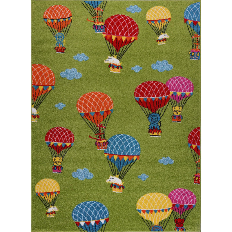 Tapis oriental vert Arballo, Rectangle 5 pi 3 po x 7 pi 3 po