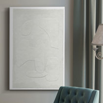 Framed Canvas Art (White Floating Frame) - Fridas Flower Fancy Pattern II by Kristy Rice ( Floral & Botanical > Flowers art) - 18x18 in
