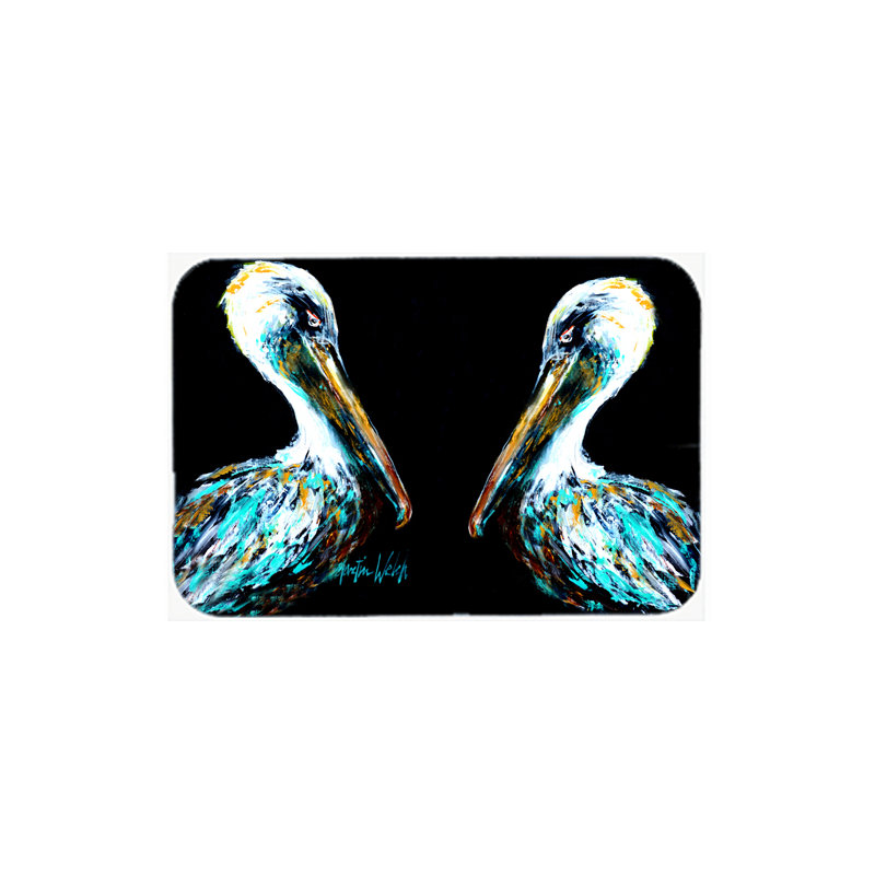 Caroline's Treasures Dressed Pelican Glass Cutting Board