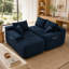 Canapé d'angle modulaire moderne Cloud de 85 pouces avec méridienne en L et assise profonde, revêtement en coton et lin pour salon et chambre, aucun assemblage requis