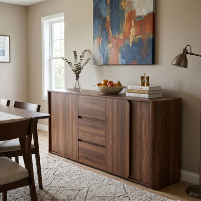 78.7"W Sideboard With 4 Door 3 Drawer