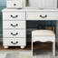 Meuble-lavabo à la mode avec lumières et miroir - 3 modes de couleur, nombreuses options de table de rangement blanche, tablette de rangement spacieuse