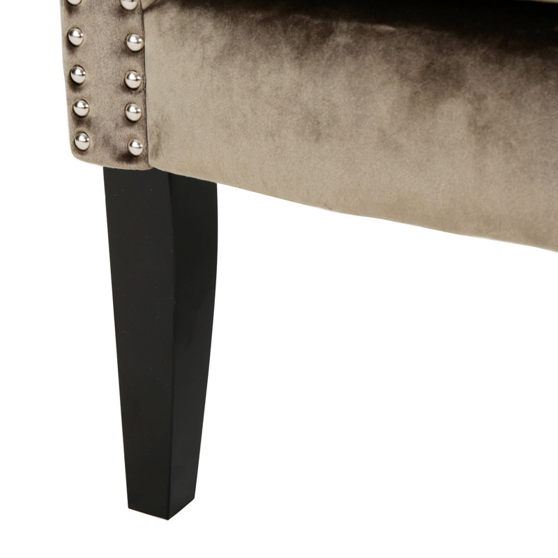 Dalayla Velvet Club Chair, Dalayla Grey Velvet