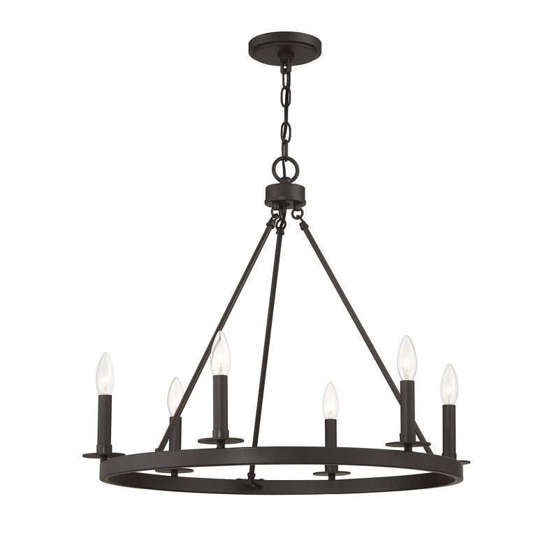 6-Light Chandelier in Oil Rubbed Bronze, Oil Rubbed Bronze