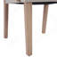 Ensemble de 2 chaises de salle à manger rembourrées avec accoudoirs, tissu beige et structure en bois d'hévéa naturel-515688814