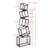 5 - Tier Metal Geometric Bookshelf, Black, Modern Storage For Living Room, Bedroom, Office, Corner, Compact Size, Good Capacity Bookshelf In Organizer Unique Shape, Ample Books And Decor