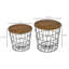 Table d'appoint ronde avec plateau amovible