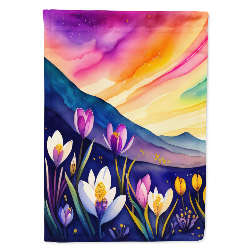 Drapeau de jardin double en polyester H 15,5 po x l 11,25 po