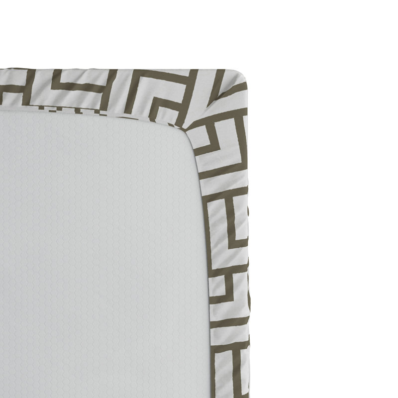 Microfiber Geometric Fitted Sheet, Twin XL Fitted Sheet