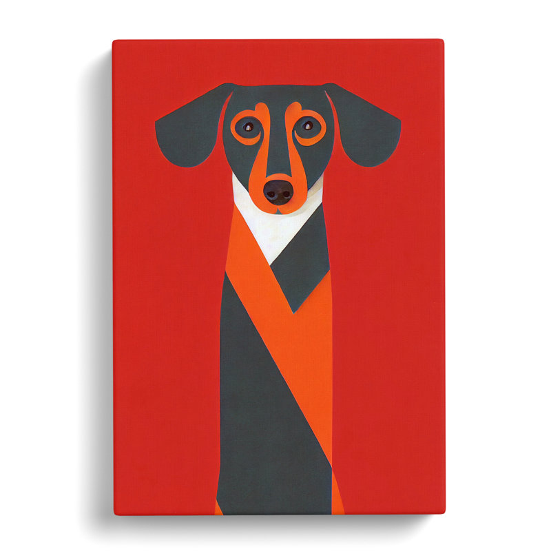Dachshund Unique - Wrapped Canvas, 50cm H x 35cm W x 3cm D