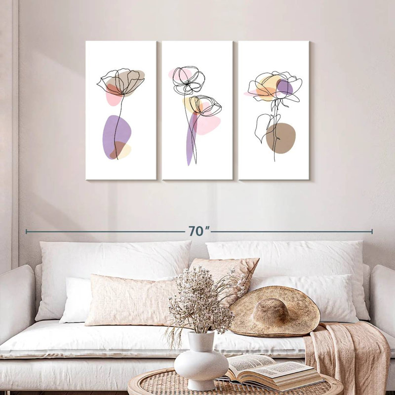 Illustration d'une fleur de tulipe Harnek, H 28 po x l 45 po