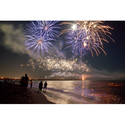 Feux d'artifice - photographie sur toile tendue