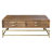 Demetrie Mirrored Glass Top End Table