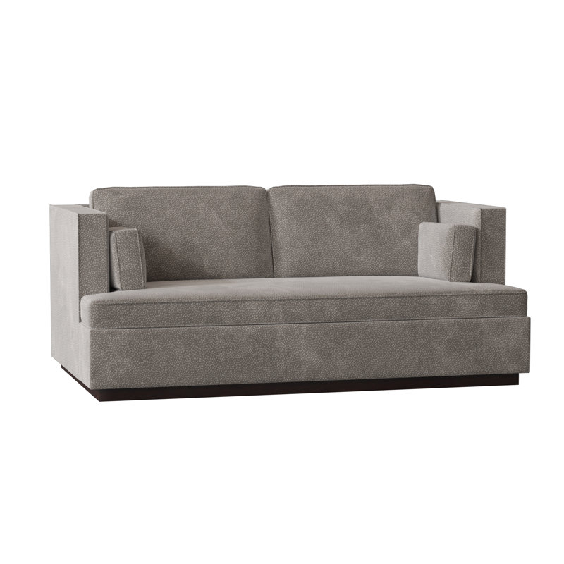 Central Park Sofa, Gray, 71" W, Black Walnut