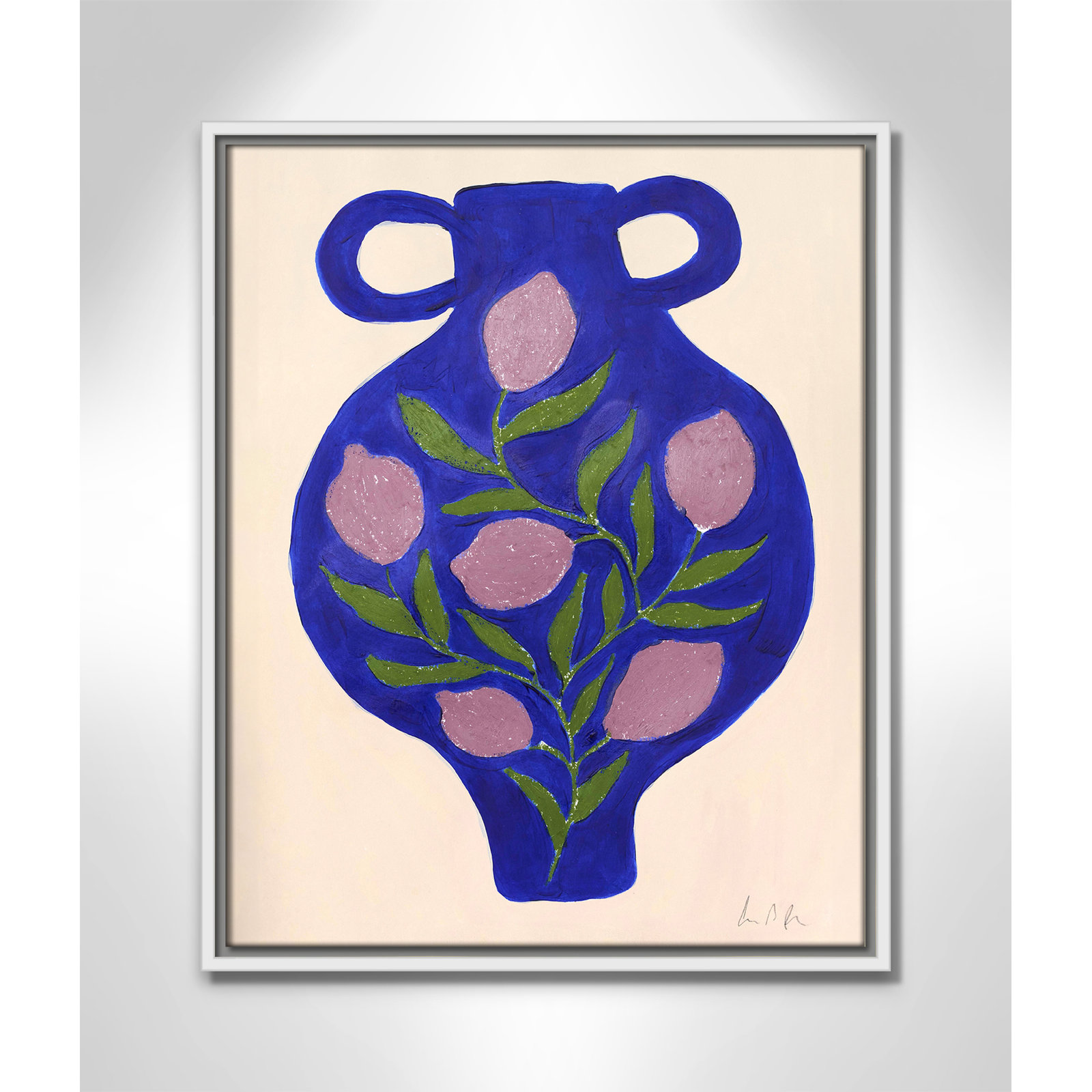 Vase No. 03 Print by Camilla Bergqvist, 21.5" H x 17.5" W, White
