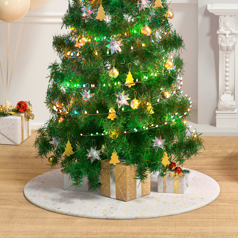 Jupe d'arbre de Noël en velours Iveigh, L 36 po