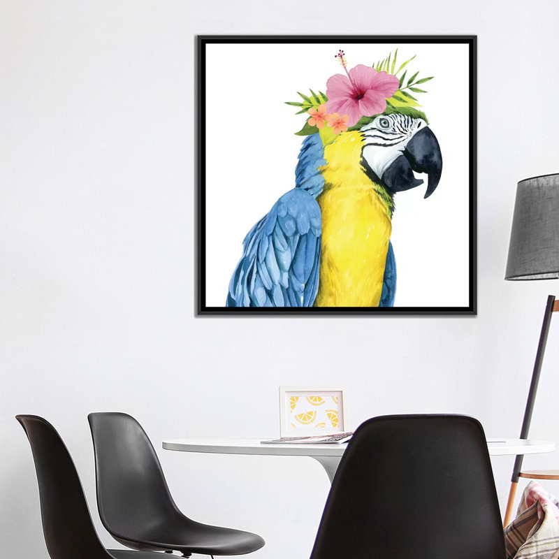 « tropical halo ii », impression sur toile, H 18 po x l 18 po x P 1,5 po, Toile avec cadre noir