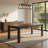 Borrego 79" Rectangular Dining Table — Acacia Veneer · Seats 6 to 8 · Dark Brown Finish