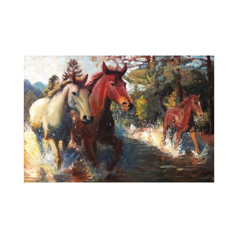 Trifecta 1 Piece Wall Art on Canvas, 66.04 cm H x 45.72 cm W x 1.91 cm D, Wrapped Canvas