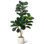 Fiddle Leaf Fig Tree Artificial with 48 Leaves - Realistic Faux Ficus Lyrata Trees in 7.8 in Grey Planter Pot, Indoor Fake Floor Plants