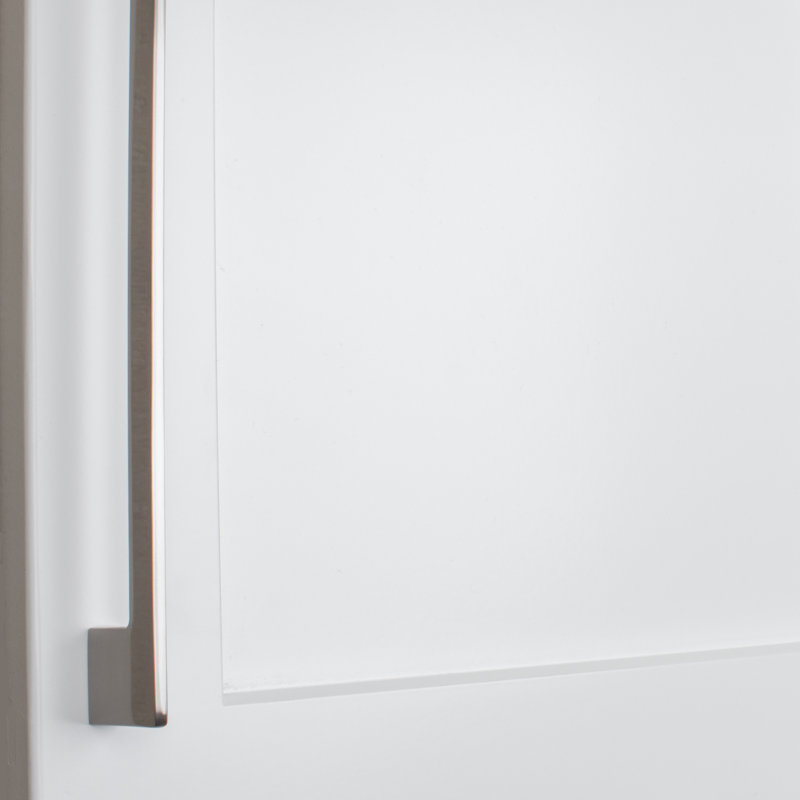 Poignée barre 11 3/8" center to center fine rail cabinet, Nickel satiné