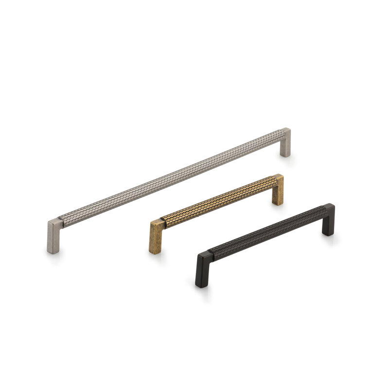 Paxton Textured Cabinet Pull, 12 5/8", Distressed Brass