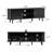 59" Modern TV Stand For 65 Inch TV With Sliding Tambour Doors, Media Console With Storage Cabinet, Charging Station, Adjustable Shelves, Cable Management – Modern Entertainment Center With Gold Handles & Wood Legs-864049211