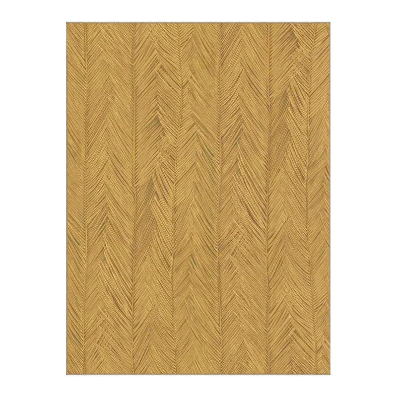 Tapis jaune lavable moderne à motif tissé jaune, Sous-tapis rectangulaire de 3 pi 3 po x 4 pi 11 po