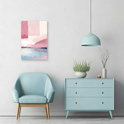 «Pink Abstract Horizon», art mural sur toile, 12 po x 18 po